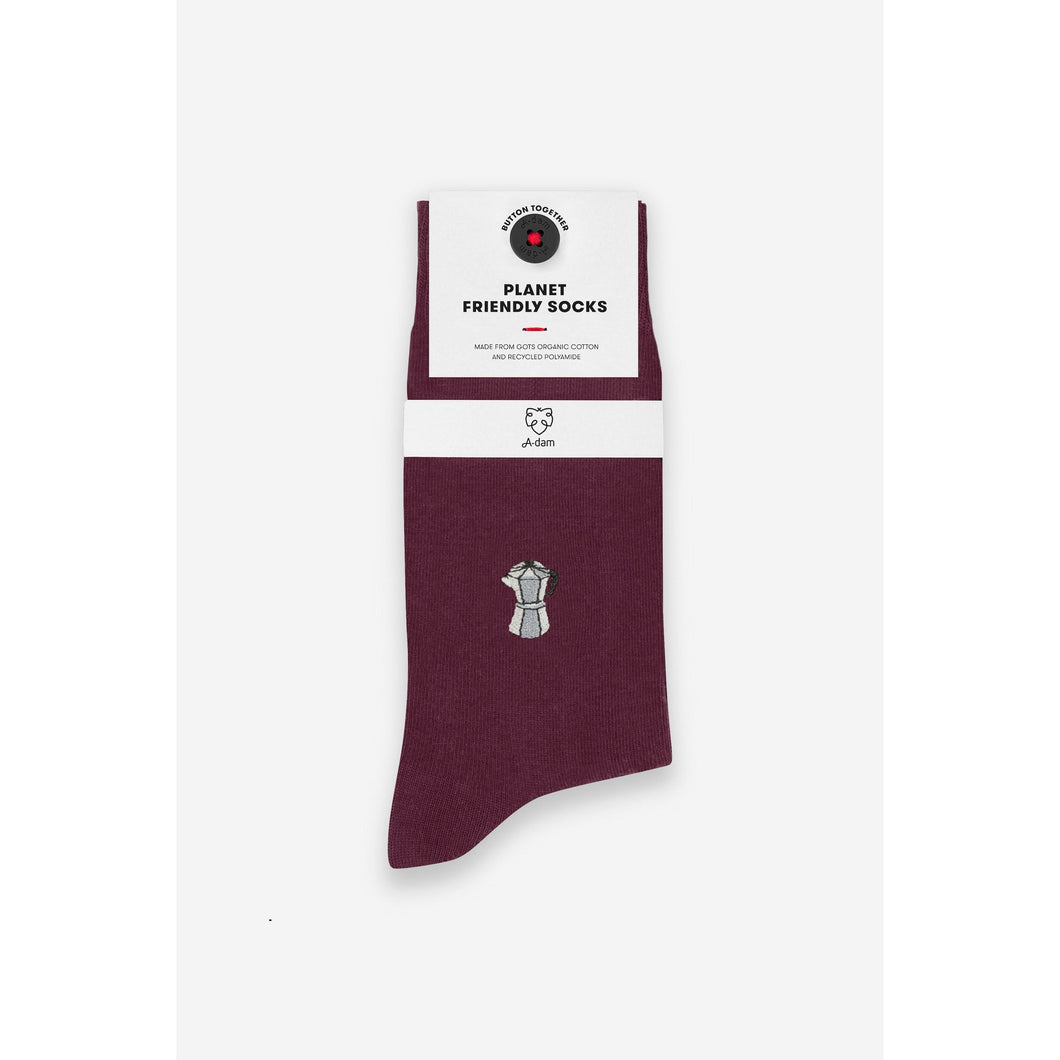 Burgundy percolator socks