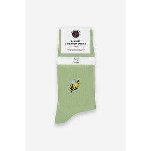 Green bee socks