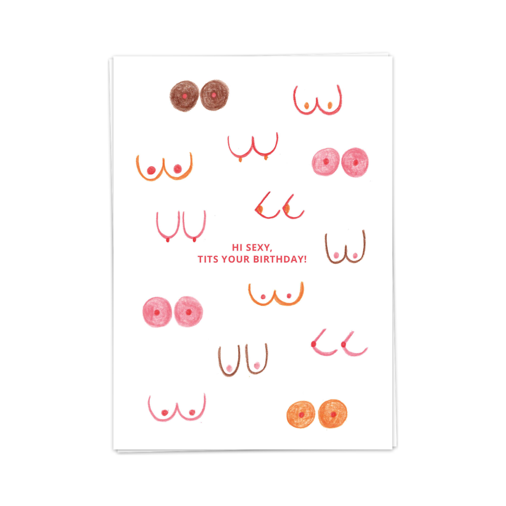 Kaart - titty birthday