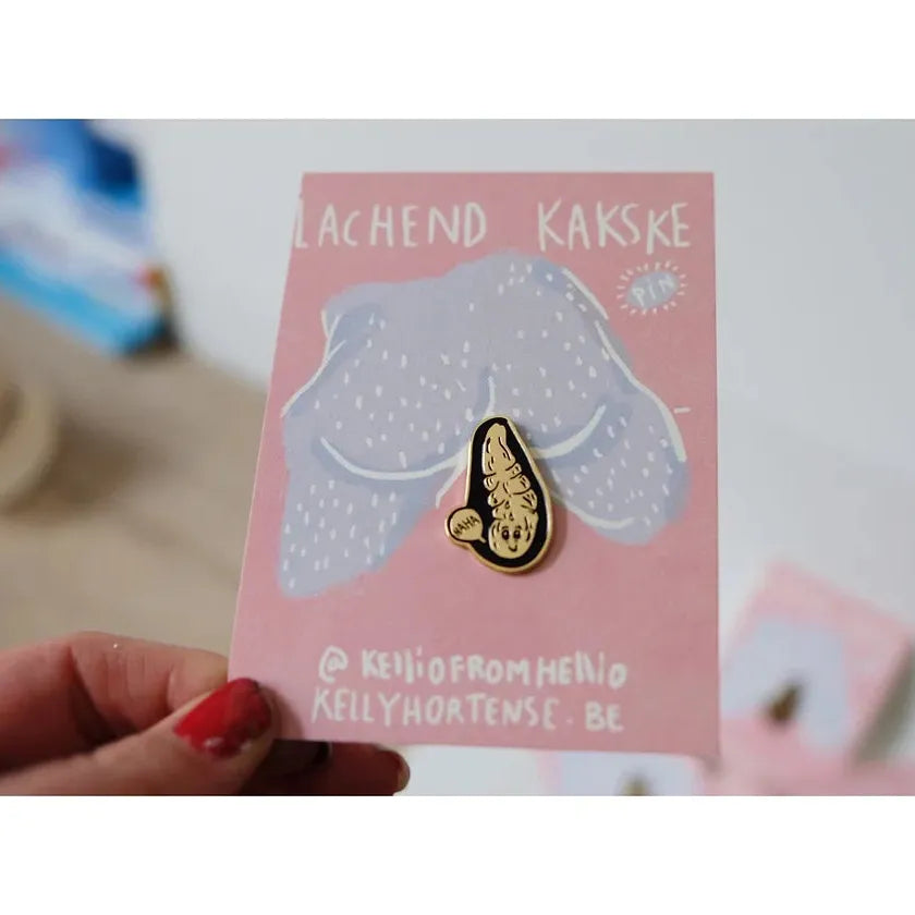 Pin - Lachend kakske