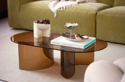 plateau coffee table low glass