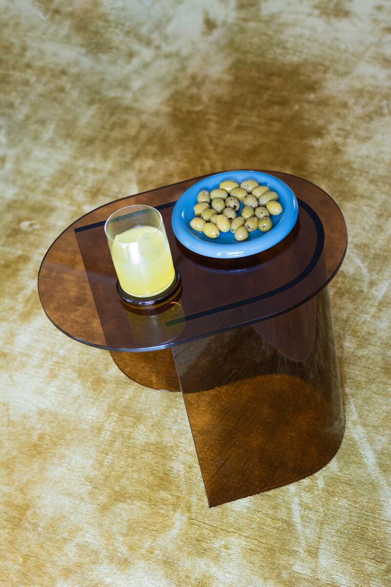 Plateau bijzettafel glas