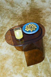 Plateau bijzettafel glas