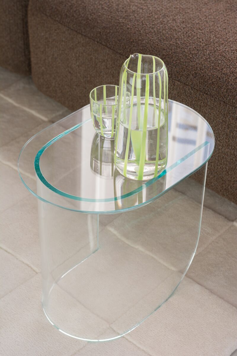 Plateau bijzettafel glas
