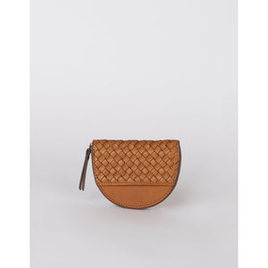 Laura Coin Purse - Cognac Woven