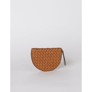 Laura Coin Purse - Cognac Woven