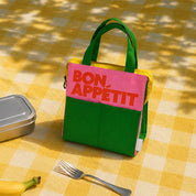 bon appétit lunchtas - pink