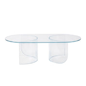 plateau coffee table low glass