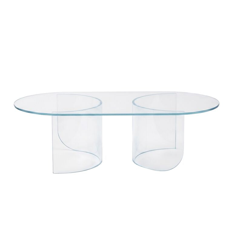plateau coffee table low glass