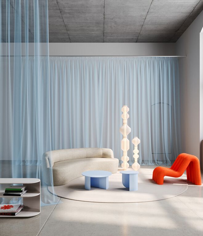 Plateau salontafel pigeon blue