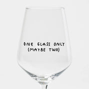 one glass (maybe two) - wijnglas