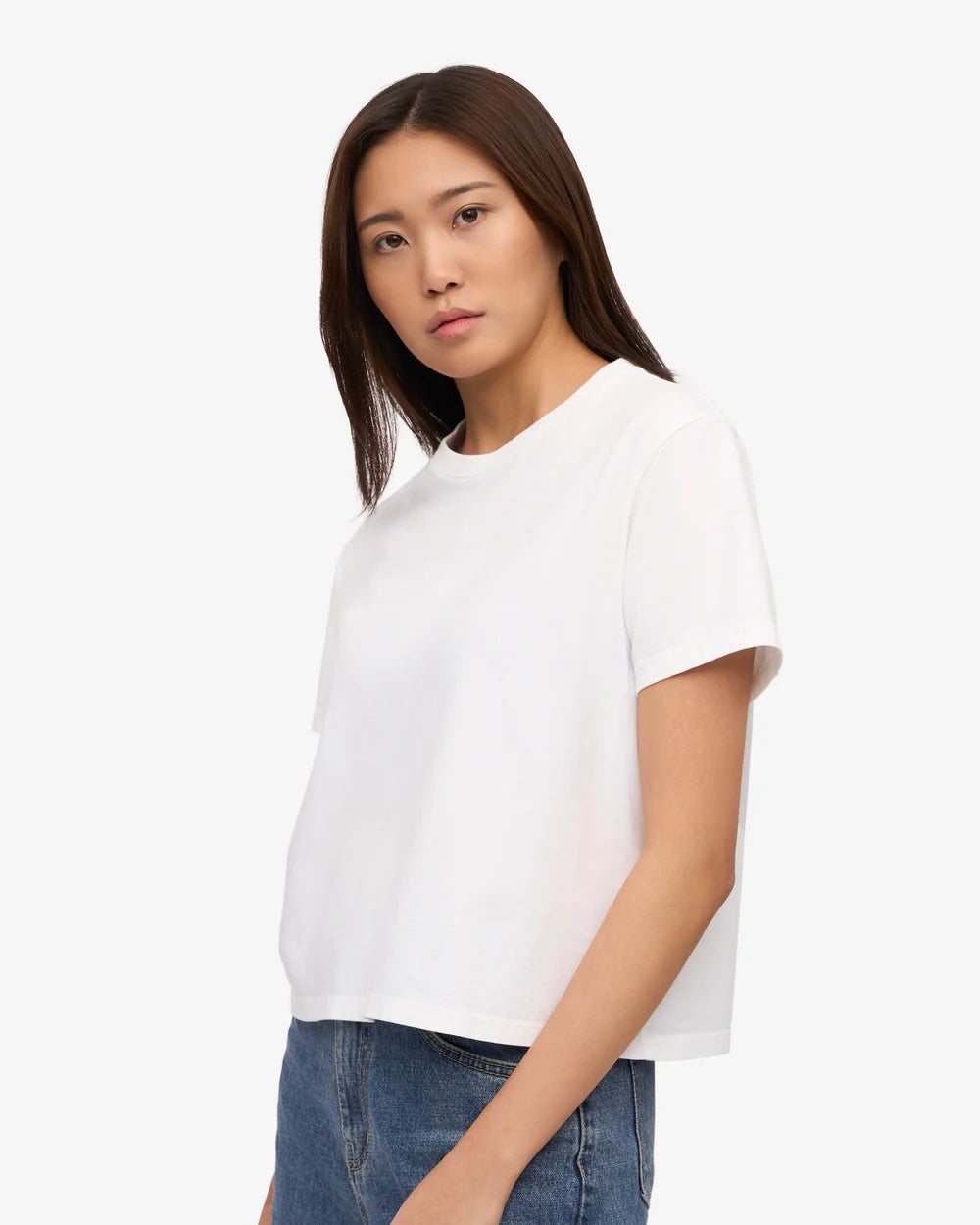 Organic boxy crop tee