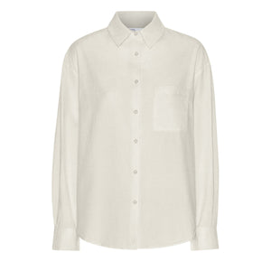 Organic Oversized Shirt - Ivory white