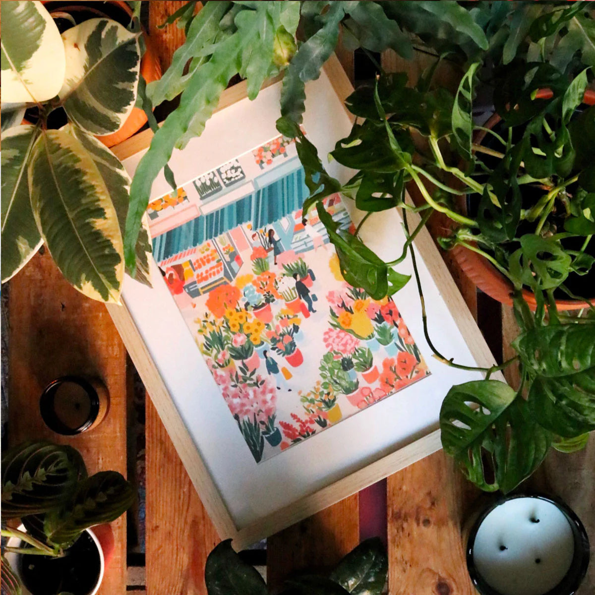 flower market - paint by numbers kit