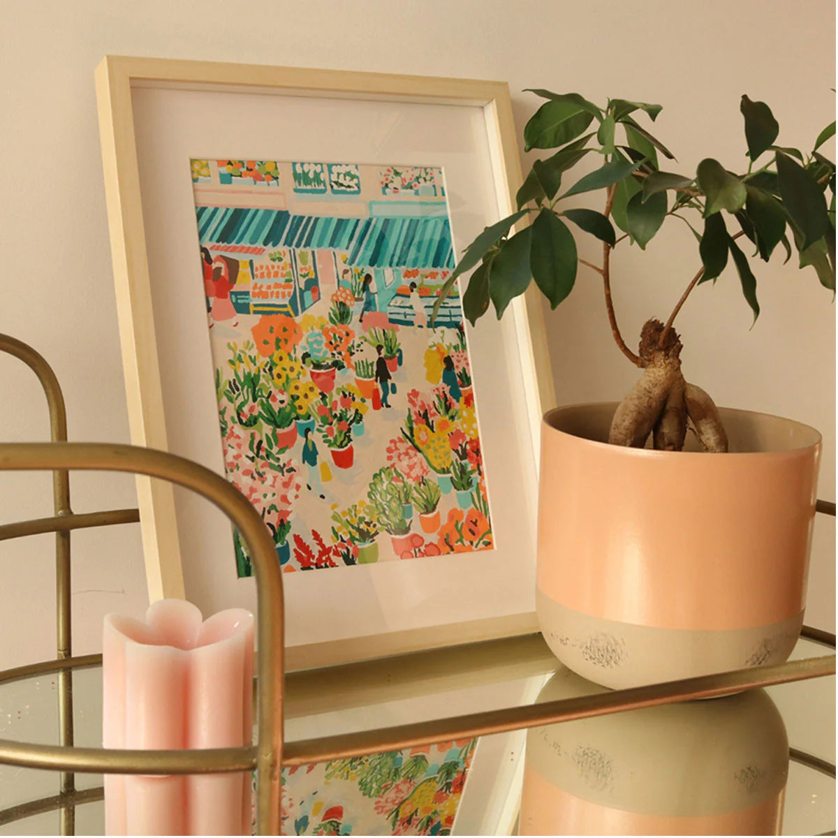 flower market - paint by numbers kit
