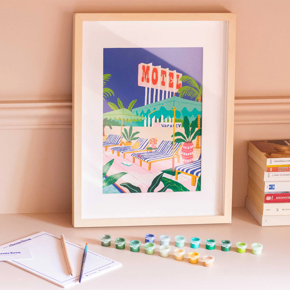 the motel pool - paint by numbers kit