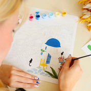 santorini - paint by numbers kit