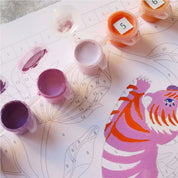 tigre fleuri - paint by numbers kit