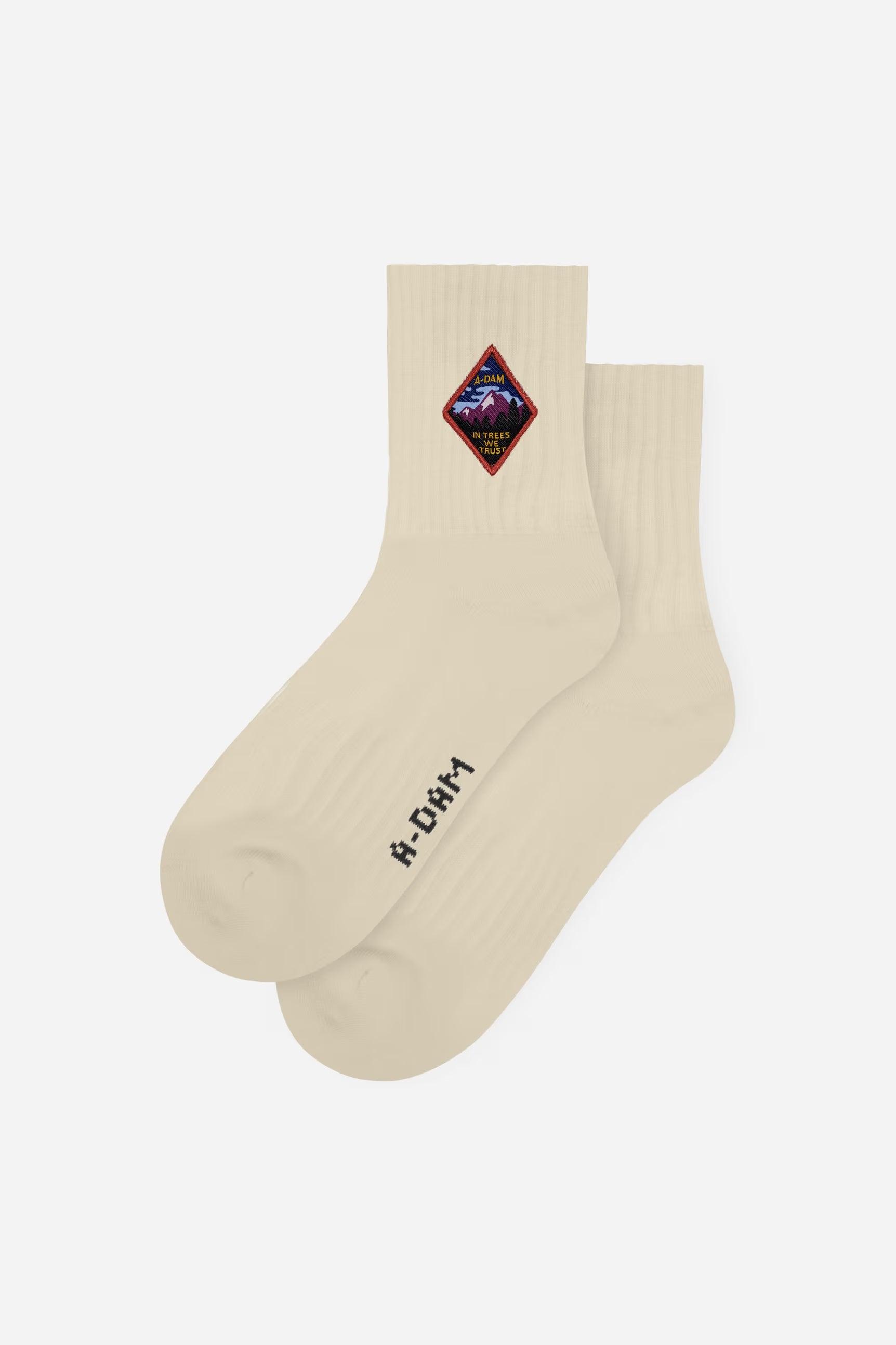 patch trees quarter crew socks