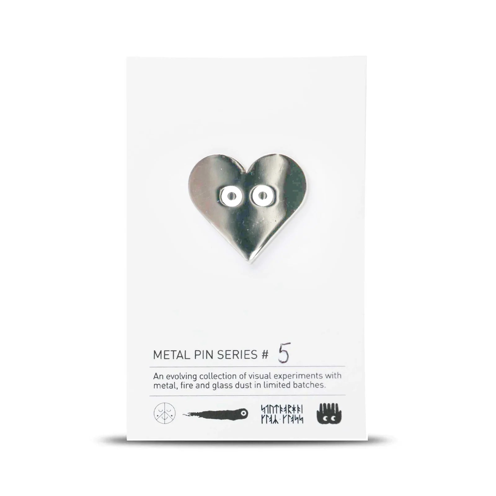 silver heart - pin