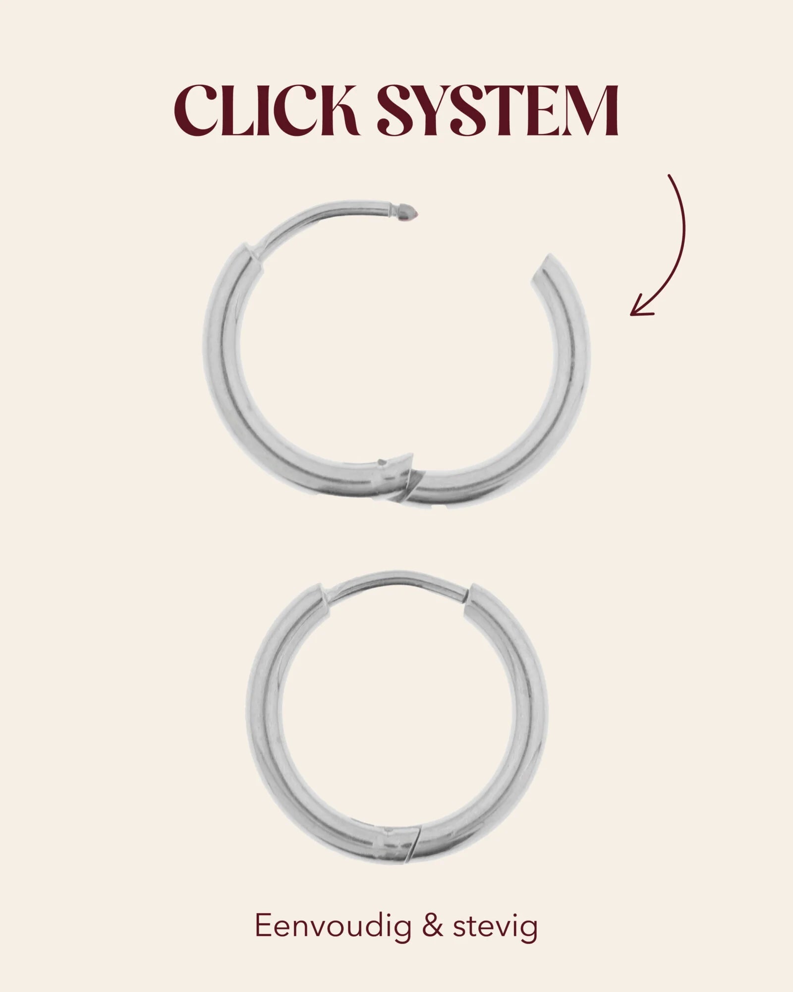 plain hoop - oorbel