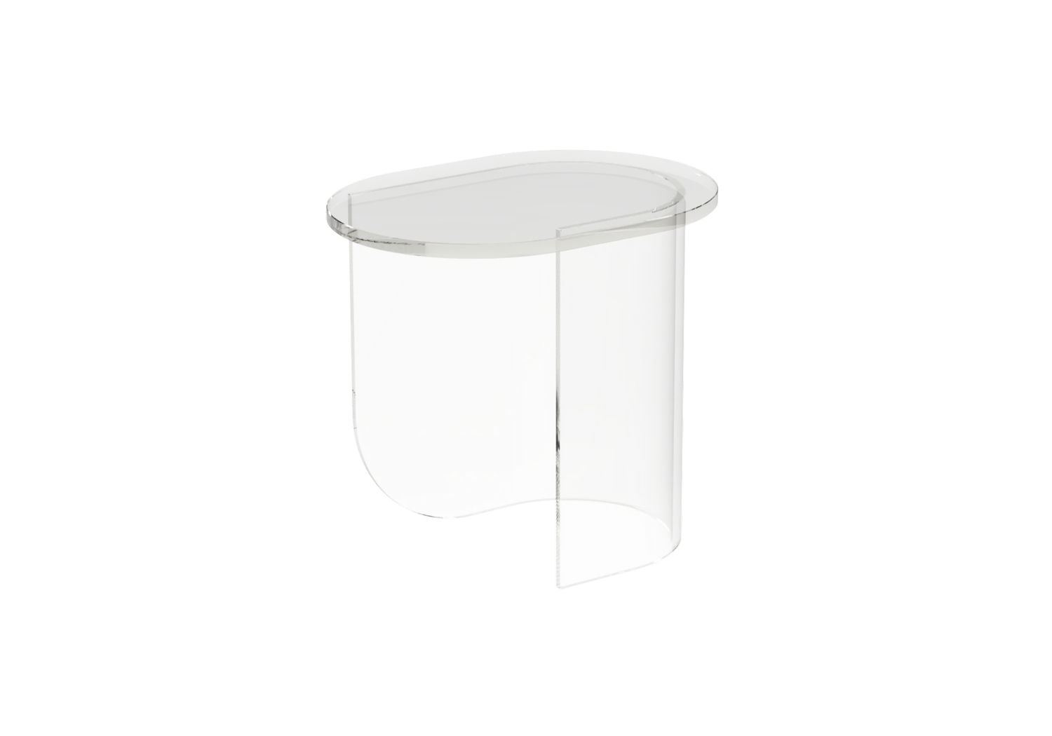 Plateau bijzettafel glas