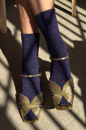 polka dot glitter socks
