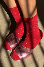 polka dot glitter socks