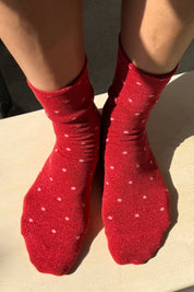 polka dot glitter socks
