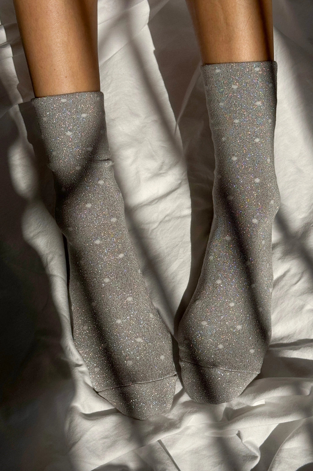 polka dot glitter socks