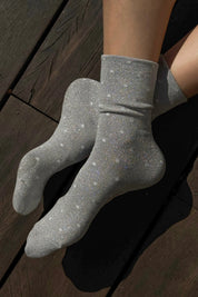 polka dot glitter socks