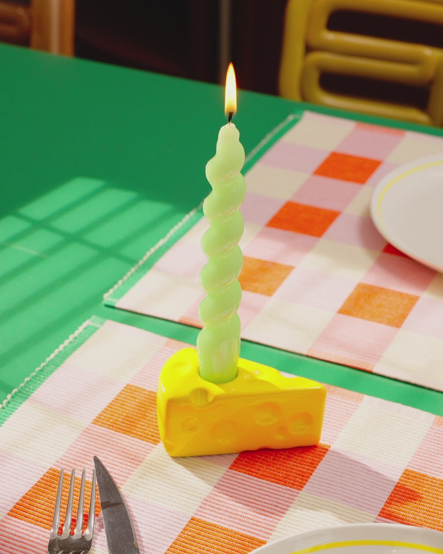 cheese - candle holder
