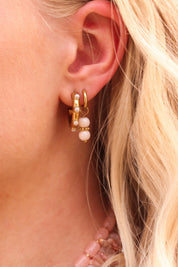 round of pearls hoop