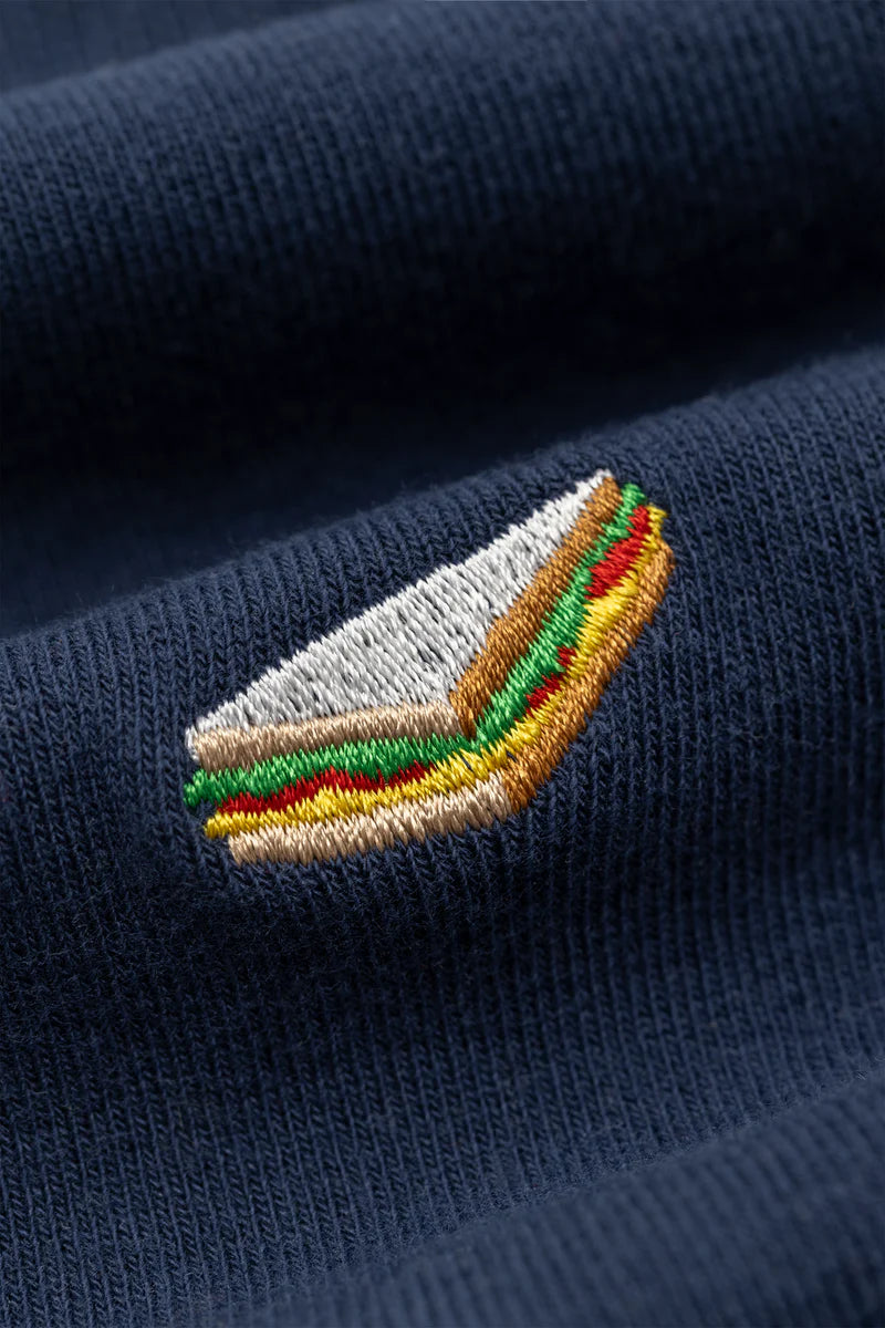 sandwich navy socks