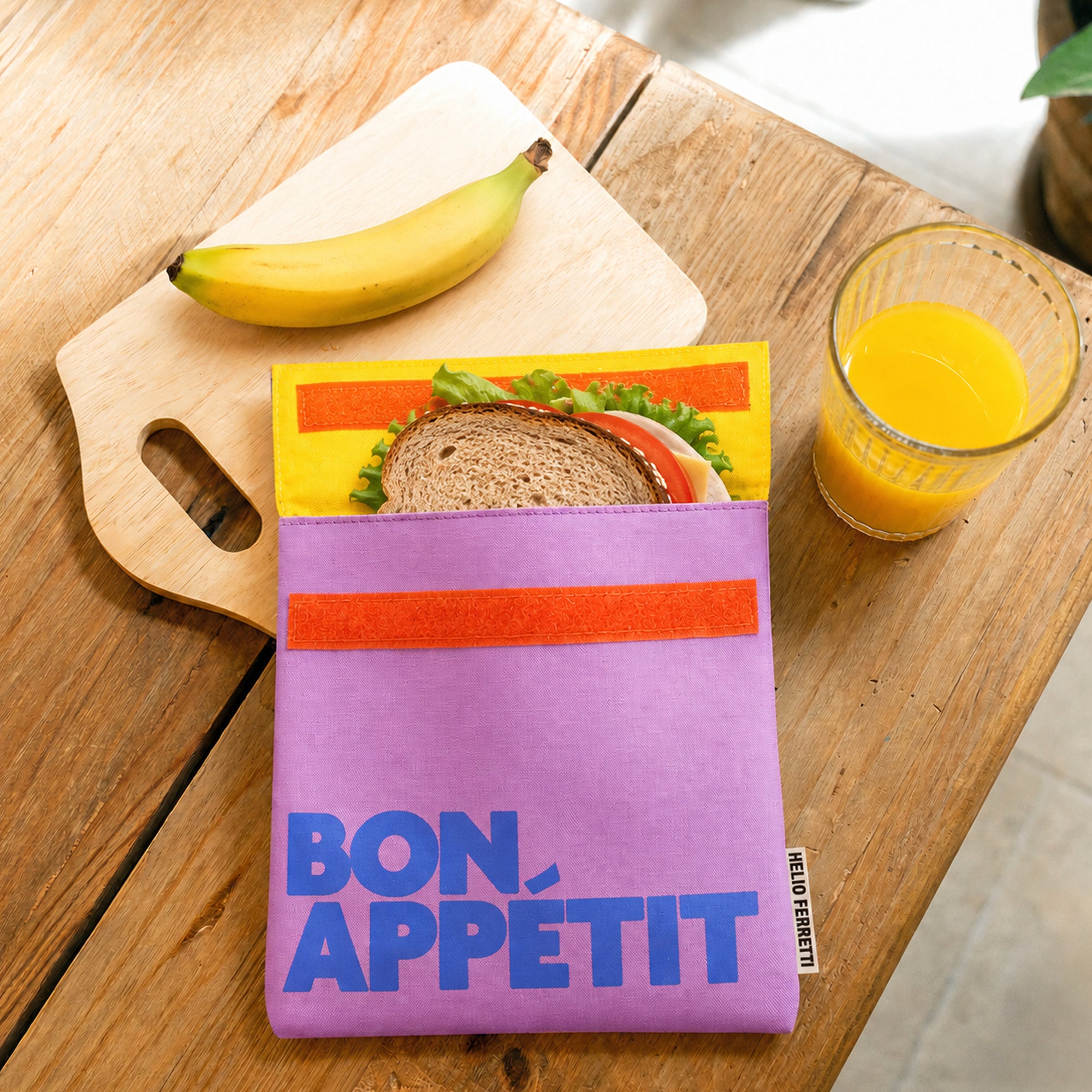 bon appétit purple - herbruikbare snackbag