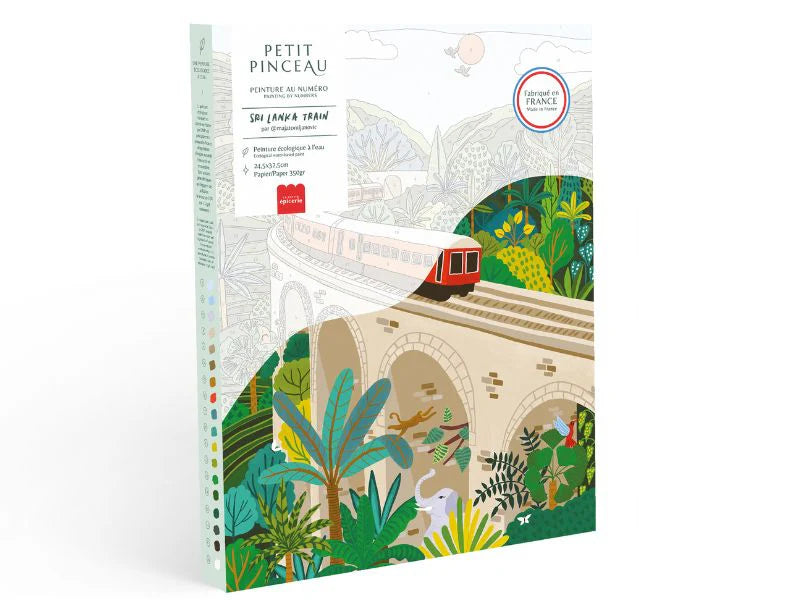 sri lanka train - paint by numbers kit