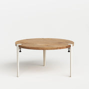 ronde salontafel - gerecupereerd hout