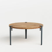 ronde salontafel - gerecupereerd hout