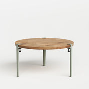 ronde salontafel - gerecupereerd hout