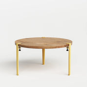 ronde salontafel - gerecupereerd hout