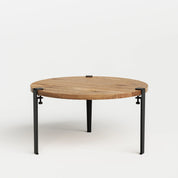 ronde salontafel - gerecupereerd hout