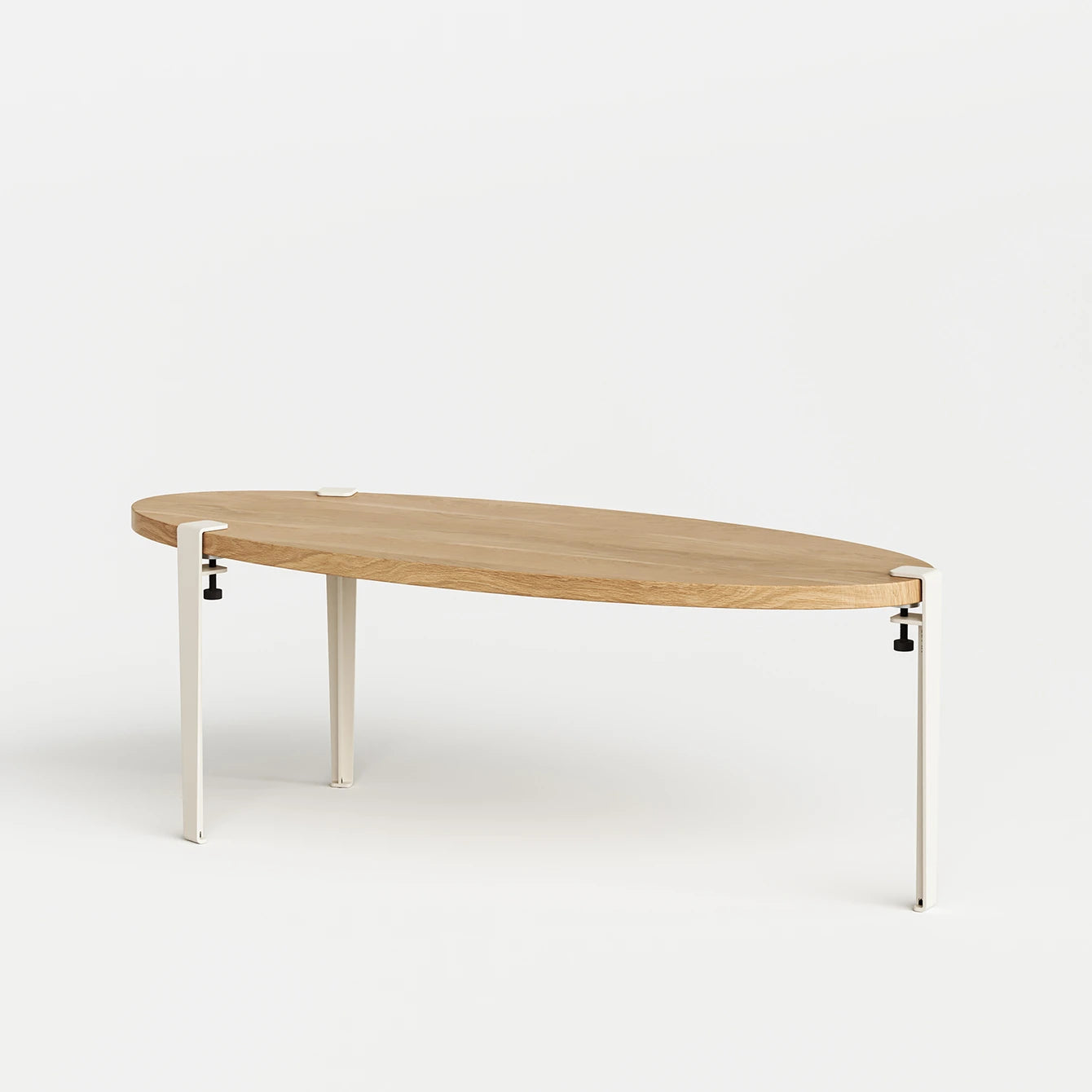 ovale salontafel - eikenhout