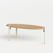 ovale salontafel - eikenhout