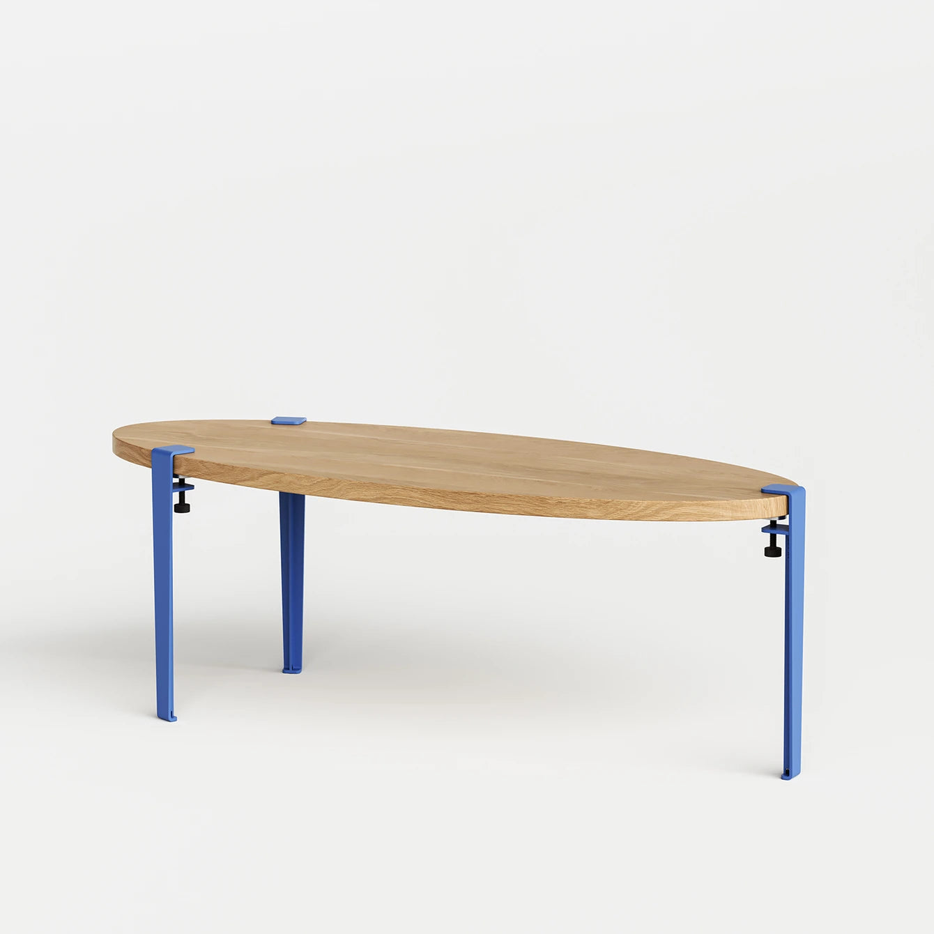 ovale salontafel - eikenhout