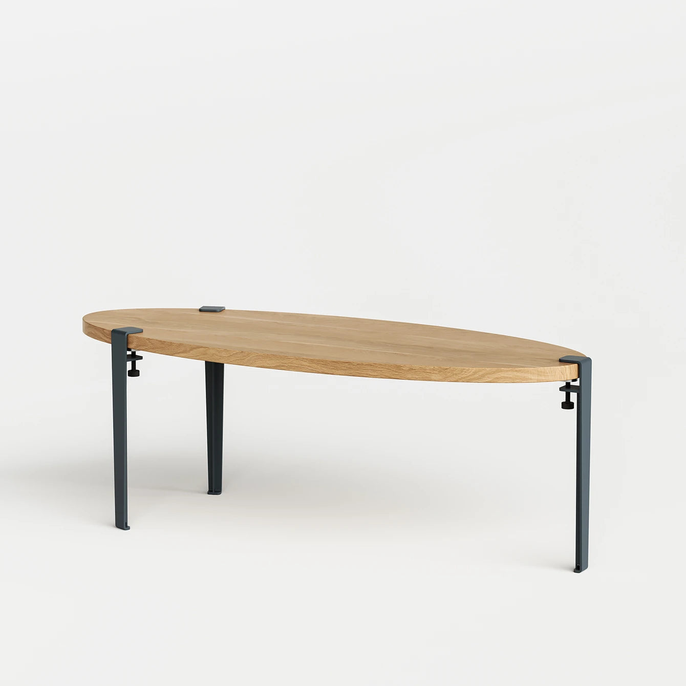 ovale salontafel - eikenhout