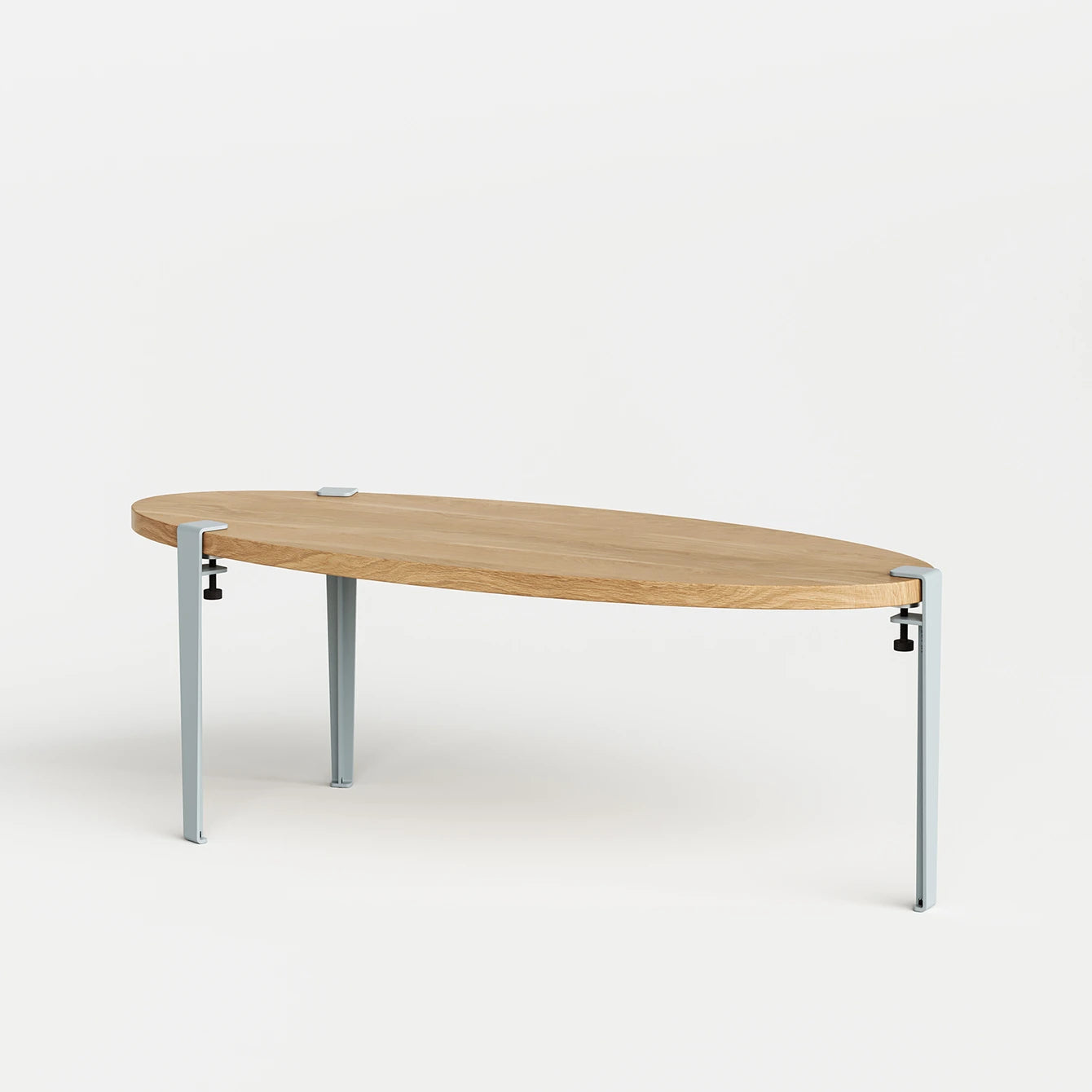 ovale salontafel - eikenhout