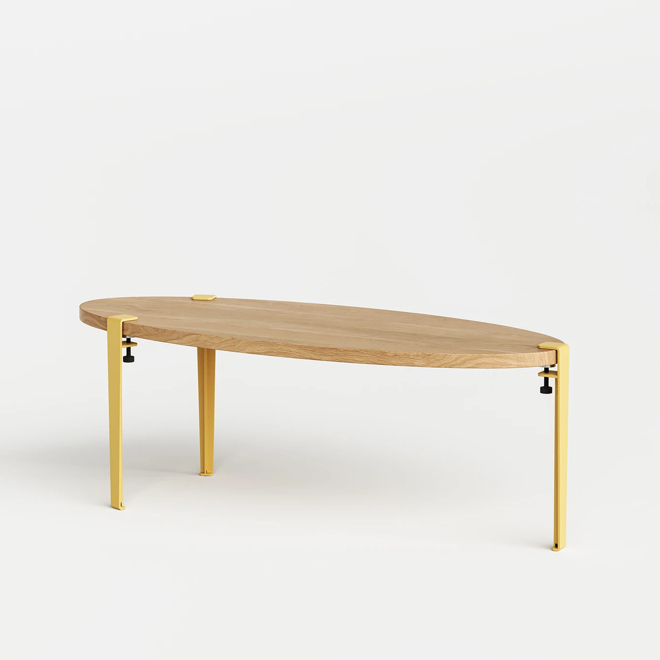 ovale salontafel - eikenhout