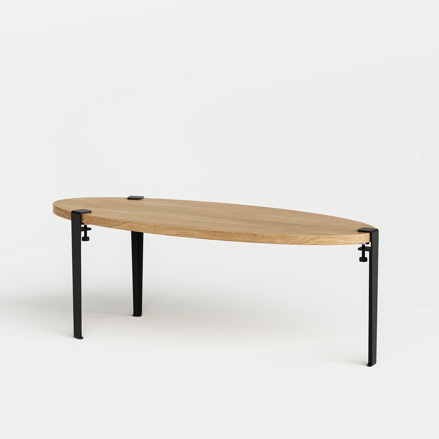 ovale salontafel - eikenhout