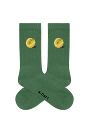 green tennisball crew socks