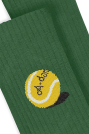 green tennisball crew socks